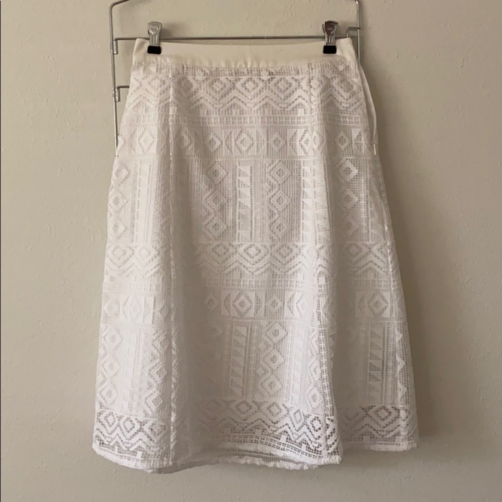 White Lace Madewell Skirt